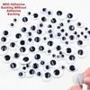 100pcs/bag Black&White Wiggling Moving Eyes 3D Kindergarten Handmade Dolls Eyes