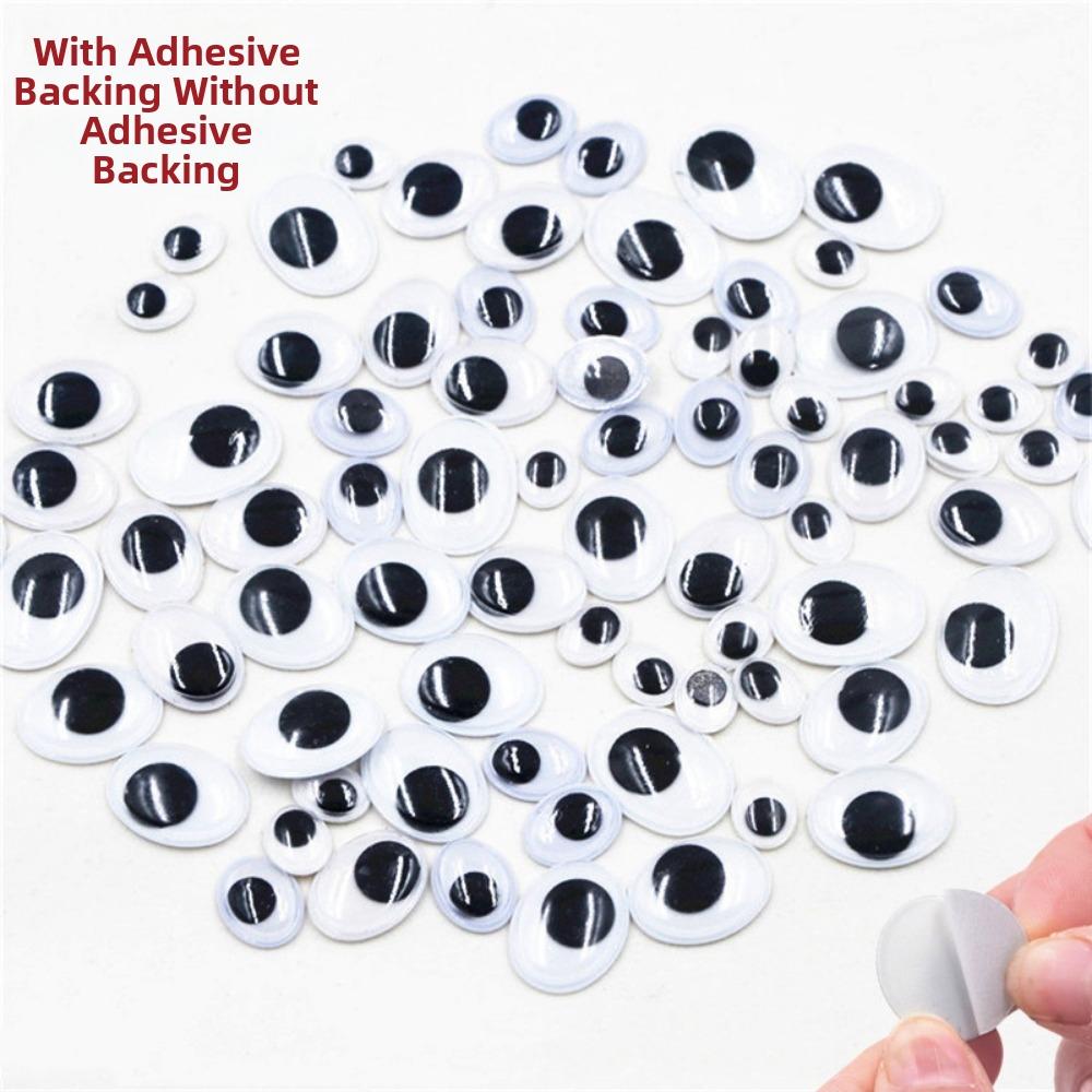 100pcs/bag Plastic Wiggling Moving Eyes 3D Kindergarten Handmade Dolls Eyes Dolls Activity Eyes