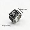 European-American Retro Eagle Men's Titanium Steel Ring – Stainless Steel Hip Hop Fashion Accessory