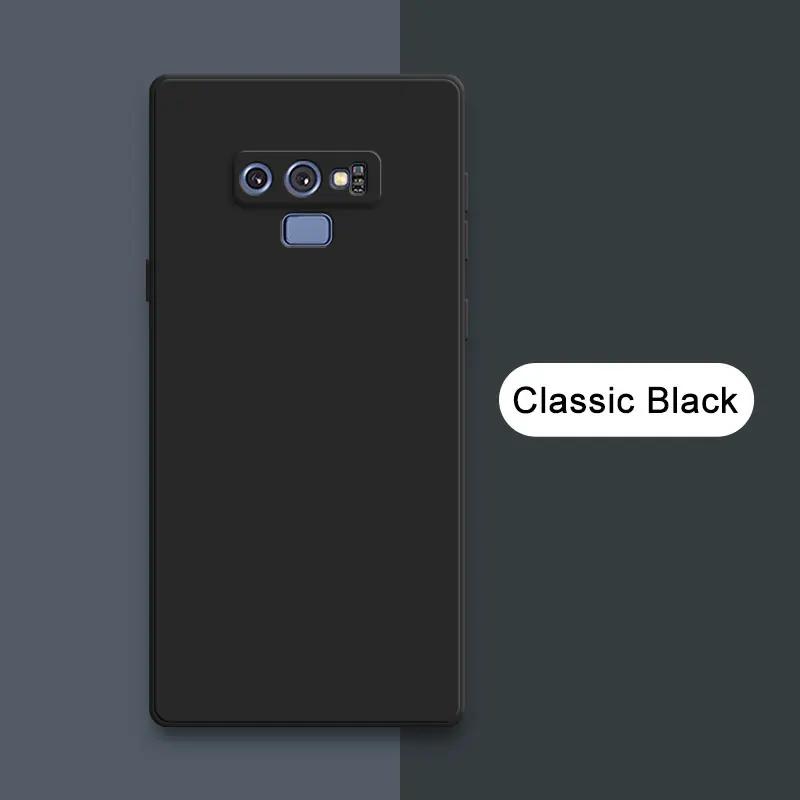 

Квадратный жидкий силиконовый чехол для Samsung Galaxy Note 9, защитный мягкий противоударный чехол для телефона SamsungNote9 Note9 for Samsung Note 9