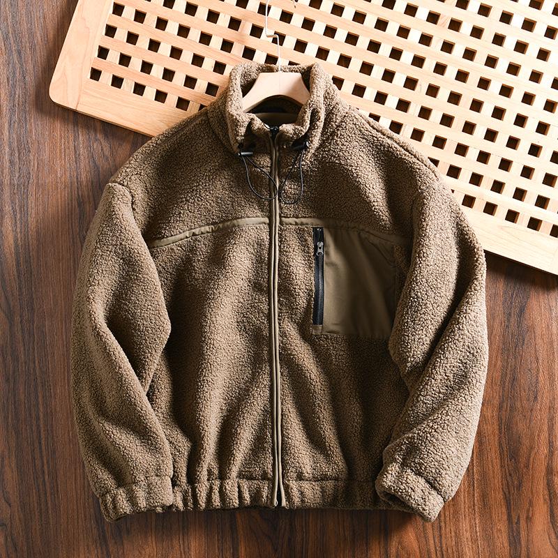 Men's Winter Thickened Lambswool Jacket - Outdoor Mountain Style, Warm, Loose, Casual, Stand Collar, Trendy. Highly Recommended!
