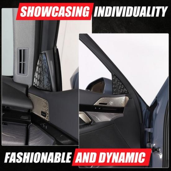 Black A-Pillar Speaker Grille Trim Tweeter Cover For BMW 5 Series G60 i5 2024+