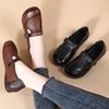 New Women's Soft Moccasins Slip-On Lazy Shoes Designer Autumn Female Round Real  Flats Luxury Buckle Footwear Ballerines Femme