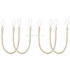 24TE 4Pack Elegant Bohos Styles Cotton Rope Curtain Tiebacks Soft Handwovens Decorative