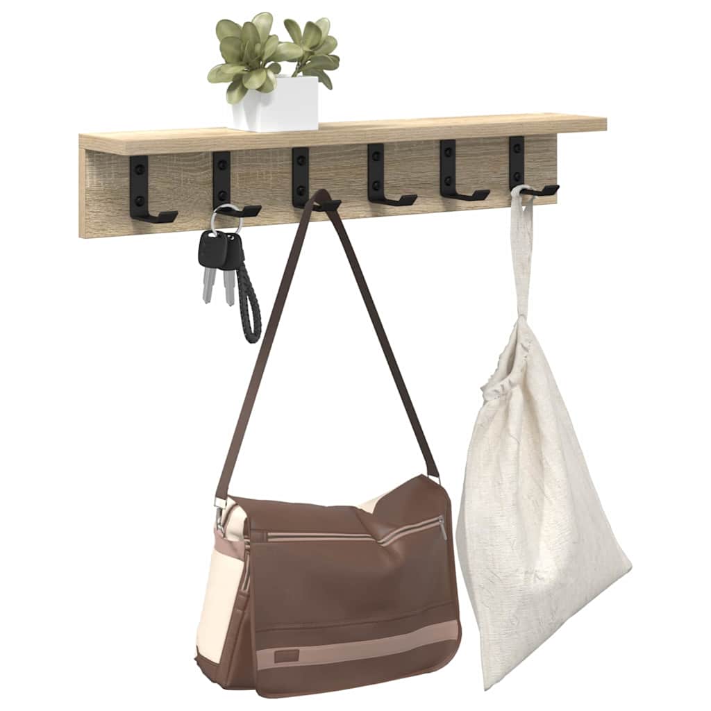 Wall Mounted Nightstand Sonoma Oak 60 X 10.5 X 10.5 Cm