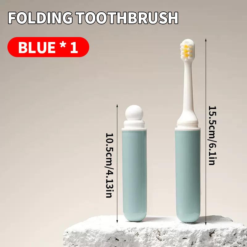 

Toothbrush travel container travel grooming set - including toothbrush, mouthwash cup, and dispensing bottle - suitable for esse