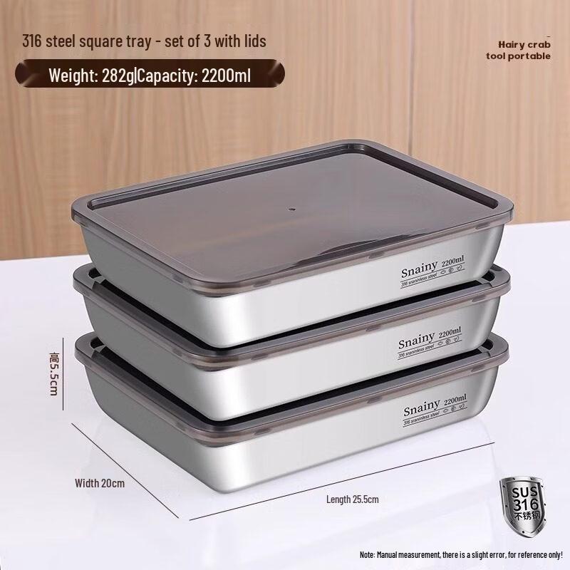 

ZISIZ 316 Stainless Steel Food Storage Container