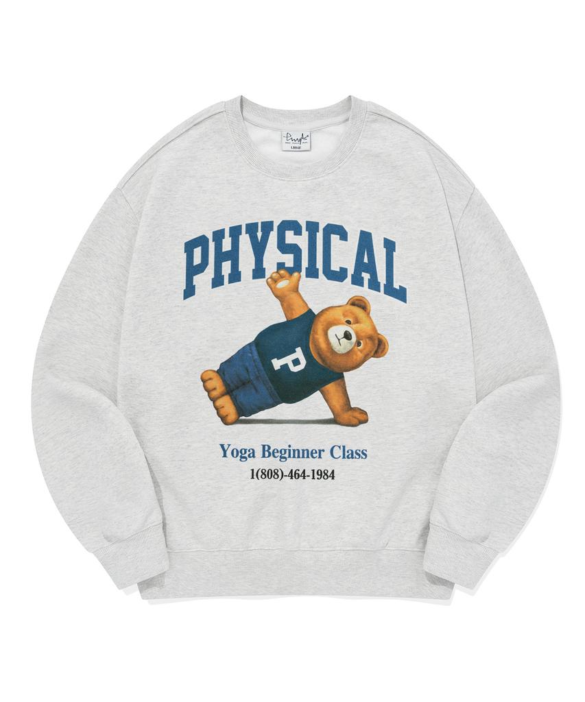 PHYSICAL DEPARTMENT Yoga Bear Sweatshirt_Light Gray