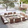 Day and Night - Day and Night Garden Furniture Set 16 Pieces and Brown Synthetic Rattan Cushions