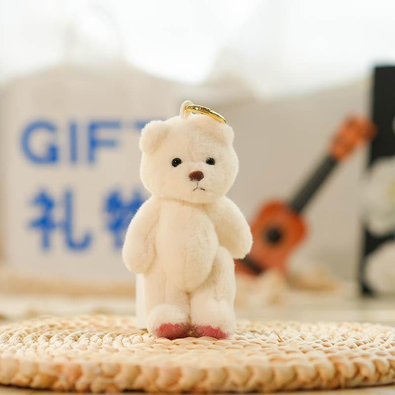 Plüsch-Pandabären-Schlüsselanhänger mit weichem Kurzflor für Kinder und Sammler