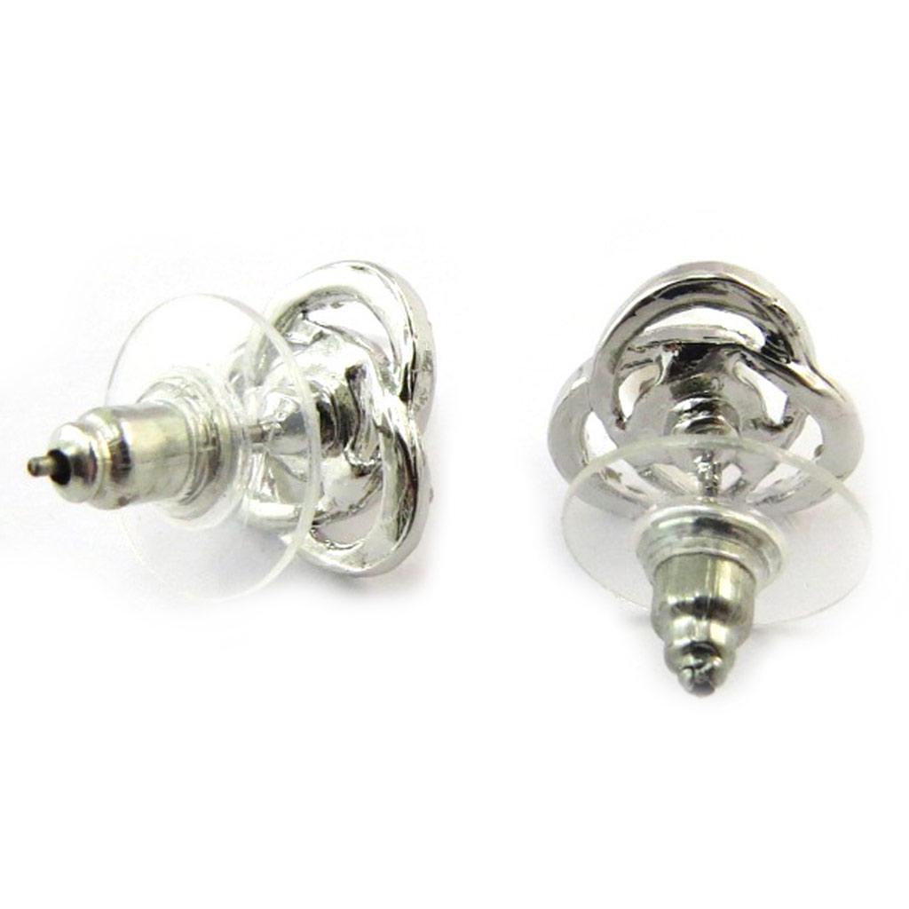 Les Trésors De Lily [N3678] - Silver White 'Sissi' Designer Earrings