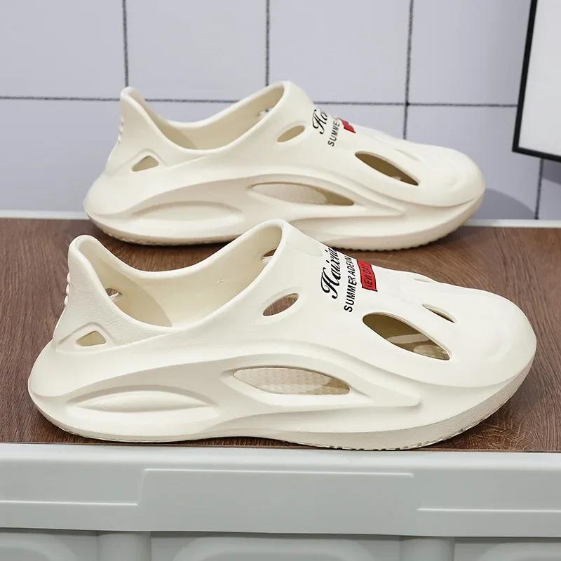 

Новинка, горячая распродажа, садовая обувь для женщин, мужские сандалии, легкие пляжные сабо из ЭВА, летние пляжные сабо Zapatos Hombre для мужчин и женщин 38-39