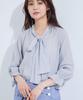 INDIVI Volume Sleeve Airy Blouse 12783601 Black Size 38 Shirt/Blouse [Washable/Shirring Material] Women's (019) (M)