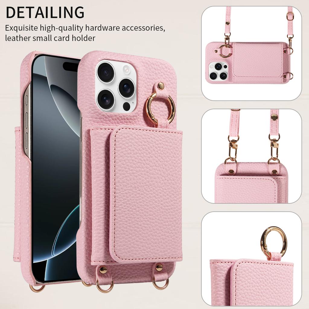 Magnetic Wireless Charging Leather Phone Case for IPhone16promax 16e 15 14 13 12pro Plus Anti Theft Brush Anti Drop Wallet Cover