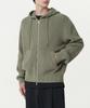 MUSINSA STANDARD Ribbed Knit Hooded Zip-Up [Sage]