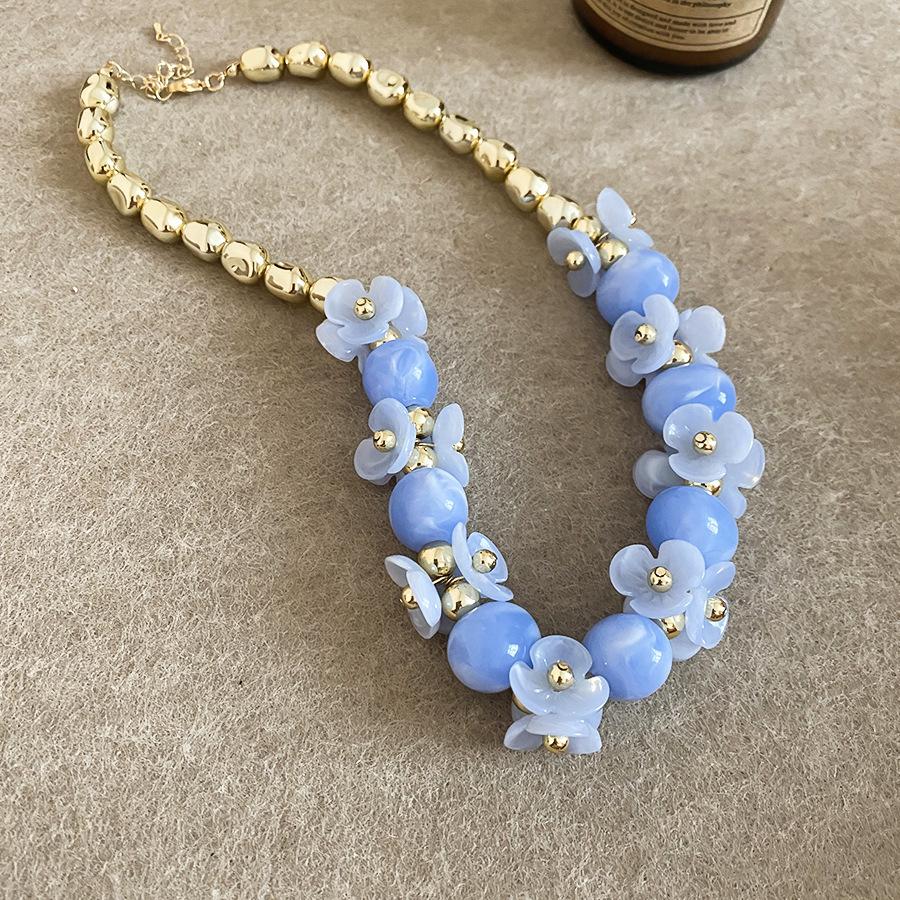 Colorful Summer Acrylic Bead Necklace – Simple, Fashionable, High-End Clavicle Jewelry