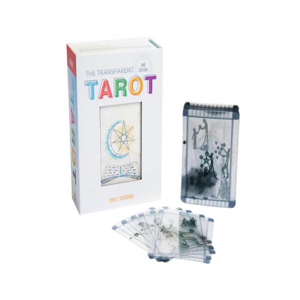 Transparent Tarot 2nd Edition Cards - Unique See-Through Divination Set for Beginners, Party Games & Spiritual Growth Less