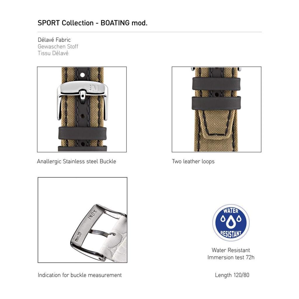 MORELLATO BOATING Fabric Watch Includes Replacement Tool X4911C19033018 Strap, 18mm, Brown, Waterproof, [Officially Imported]