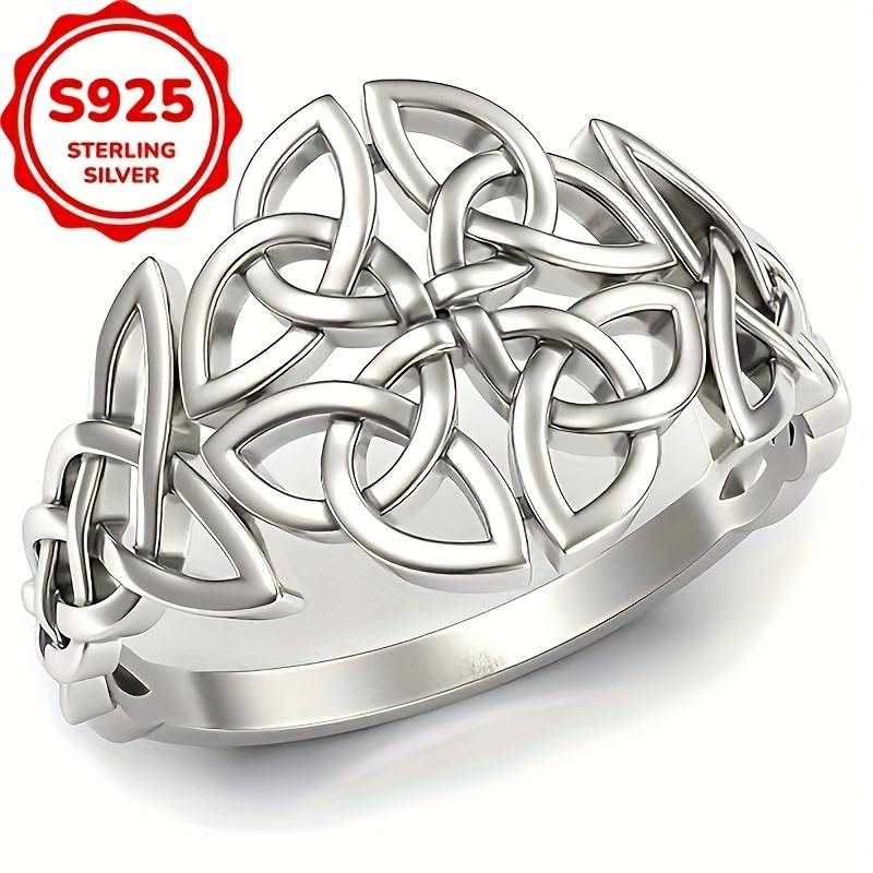 

Винтажные кольца с кельтским узлом из стерлингового серебра S925 для женщин, этнический стиль, кольца-амулеты викингов, ювелирные изделия для вечеринок 9 серебряный