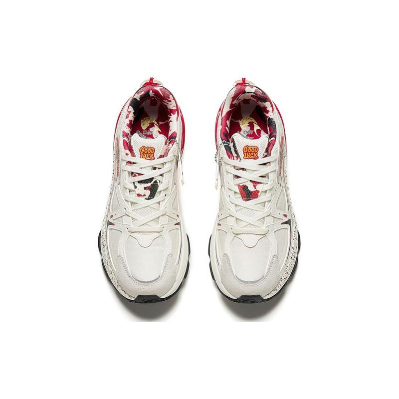 Anta Walker Low-Top Casual Shoes Women's Gray Red Sneakers 122418890-8