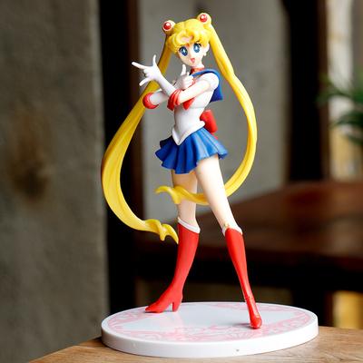 17cm Cartoon niedliches Mädchen Sailor Moon Anime Figur PVC Action Anime Figur Modell Kawaii Puppe Desktop Ornamente