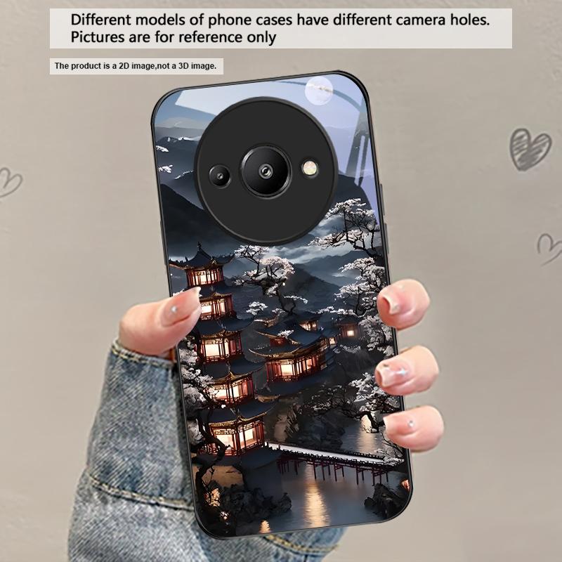 

Moonlight Fairy Trail For Redmi Note 14 Pro+ 13 Pro 8 9 9S 12S 10 Pro 11 12 13C 14C A3 12 13 K60 Ultra Black Glass Phone Case Redmi A3