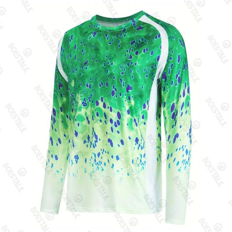 Long Sleeve Fishing Shirt UPF 50 Sun Protection Quick Dry Breathable Men