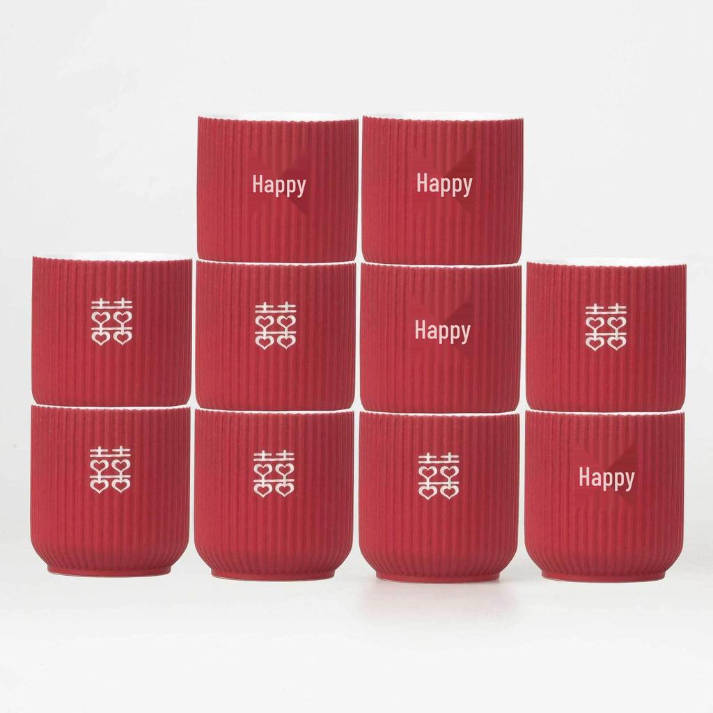 Wedding Tea Set: Teacups & Teapot Gift for Newlyweds, Perfect for Tea Ceremony, Toasting, & Dowry Souvenir