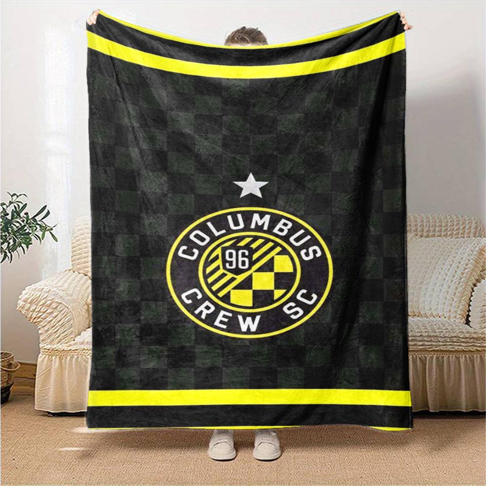 Columbus Crew SC Print Flannel Blanket High Quality Warm Comfortable Cover for All Seasons Perfect for Gifts Home Decor