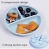 8Pcs Silicone Tableware Set Personalized Name Logo Baby Feeding Set Spoon Fork Suction Cup Bowl Silicone Dinner Plate For Kids