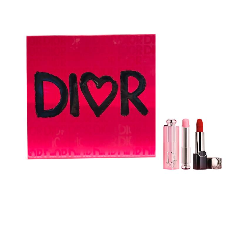 

DIOR Lipstick Two-piece set: Blue Gold Lipstick #999 3.5g + Color Changing Lip Balm #001 3.2g чёрный