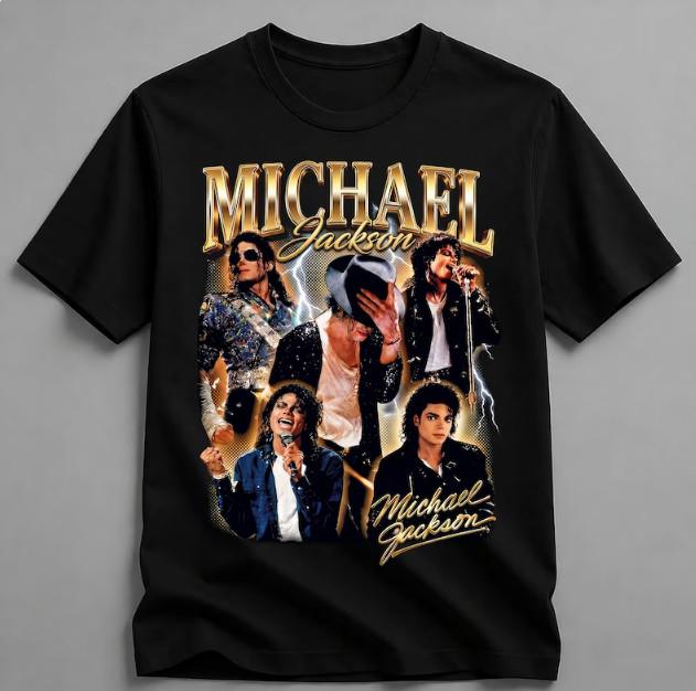 Michael Jackson Graphic Tee, Michael King Of Pop Youth Unisex T-Shirt M