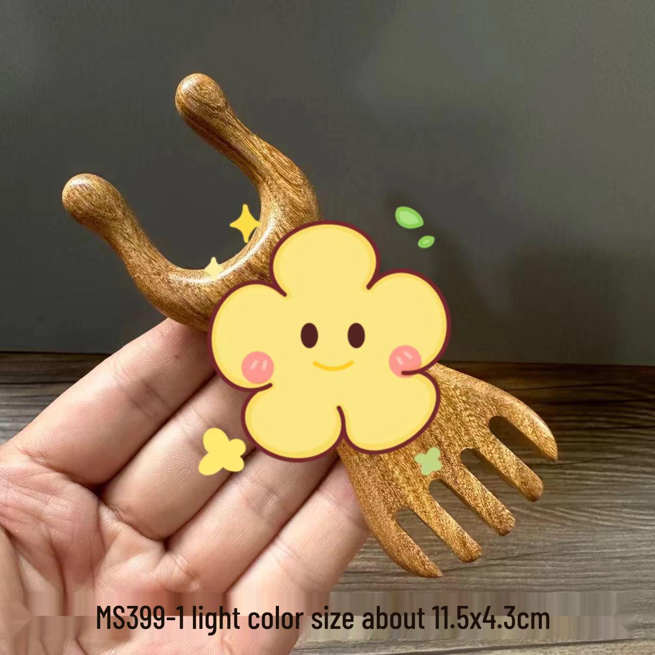 

Deer Horn Meridian Comb & Eye Massager - Head Scratcher & Acupoint Massager Stick