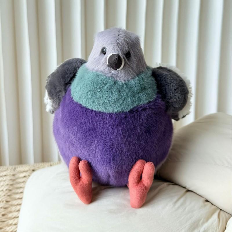 Soft Plush Pigeon Toy Kids Adults Cute Animal Stuffed Doll 20cm Short Fur PP Cotton Filled Gift