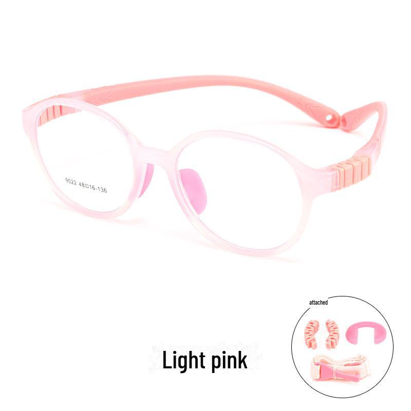 Danyang 9022ET Kids' Retro Round Myopia Glasses - Ultra-light Silicone TR Frame