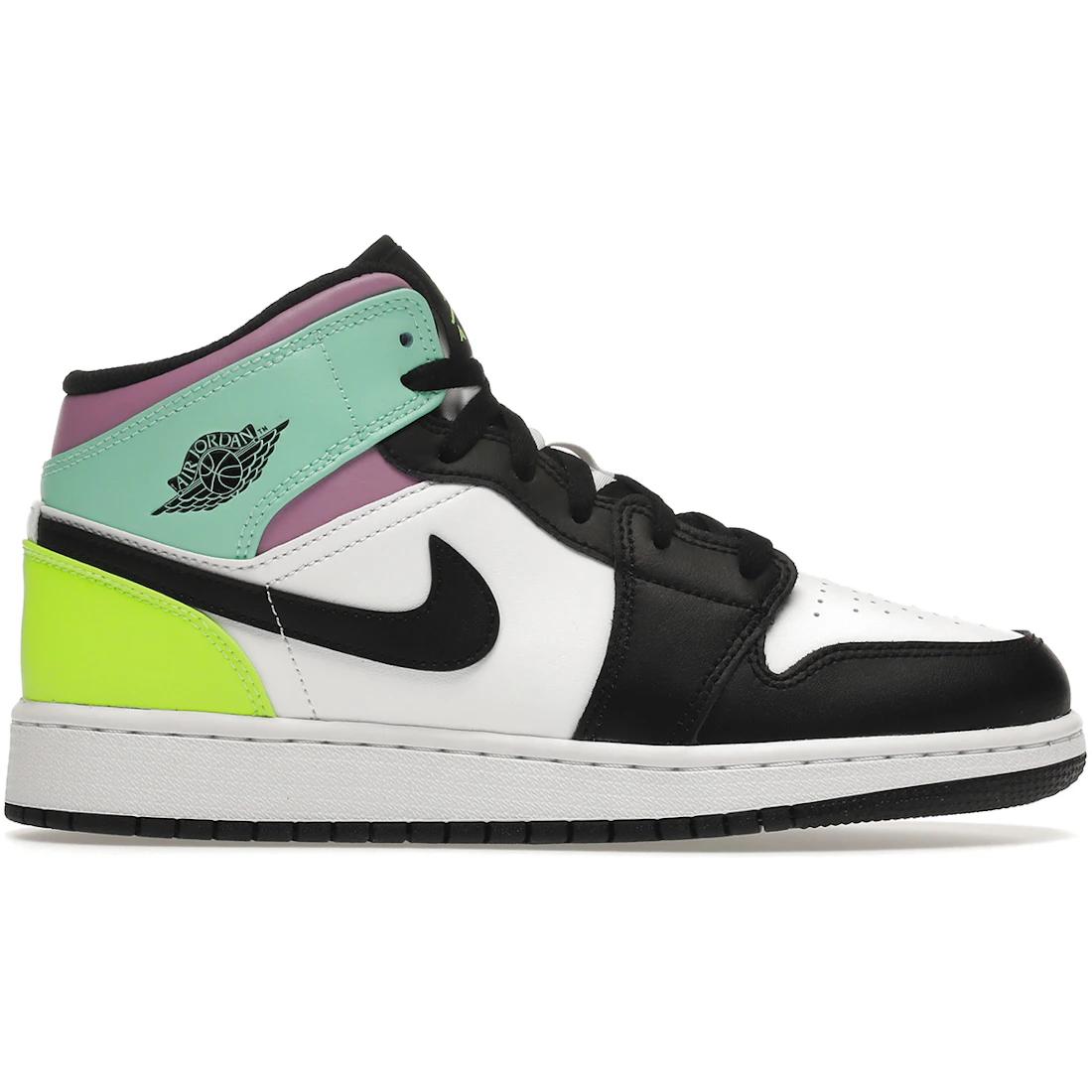 

Кроссовки Jordan 1 Mid Пастельные Black Toe (GS)(554725-175) 36.5
