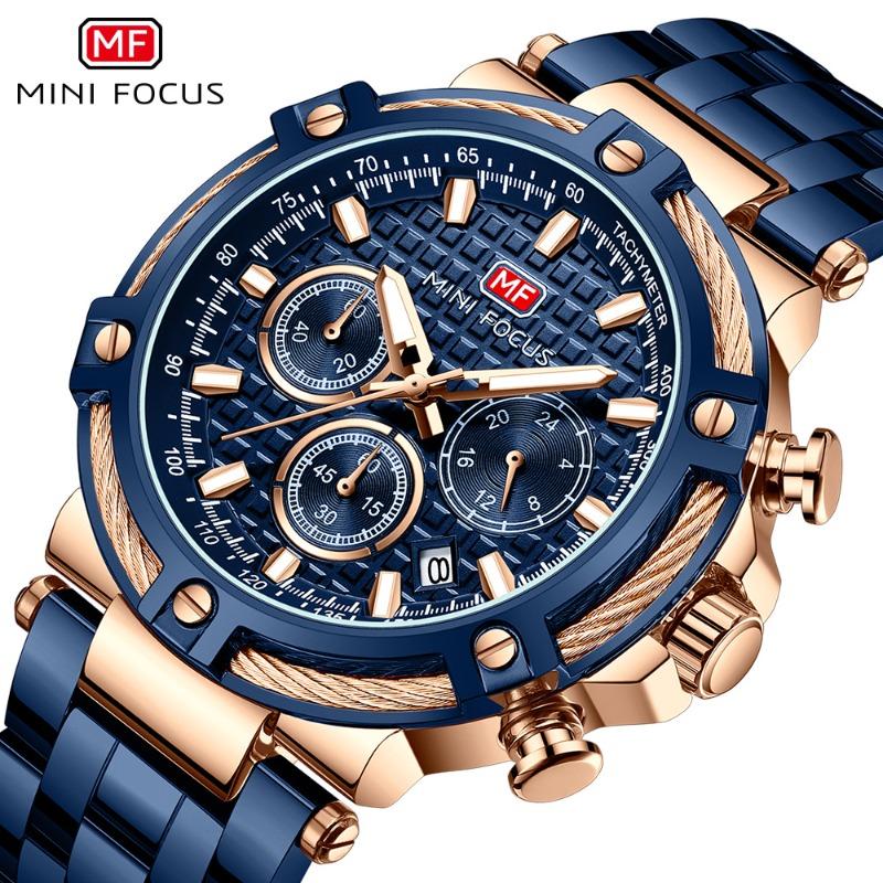 Watch, Casual Men's Watch Waterproof Quartz Watch Luminous Steel Belt Men's Watch