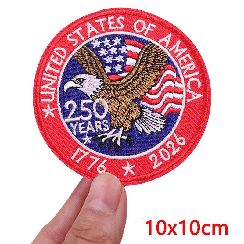 New America's 250th Anniversary Embroidered Patches DIY Iron On Patches For Clothing Statue Of Liberty Flag Eagle Patch Armband