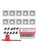 10-pack Fyrkantiga Hårdmetallskär för Trä svarv Vändverktyg 15mm x 15mm x 2 5mm med 30 graders skärvinkel