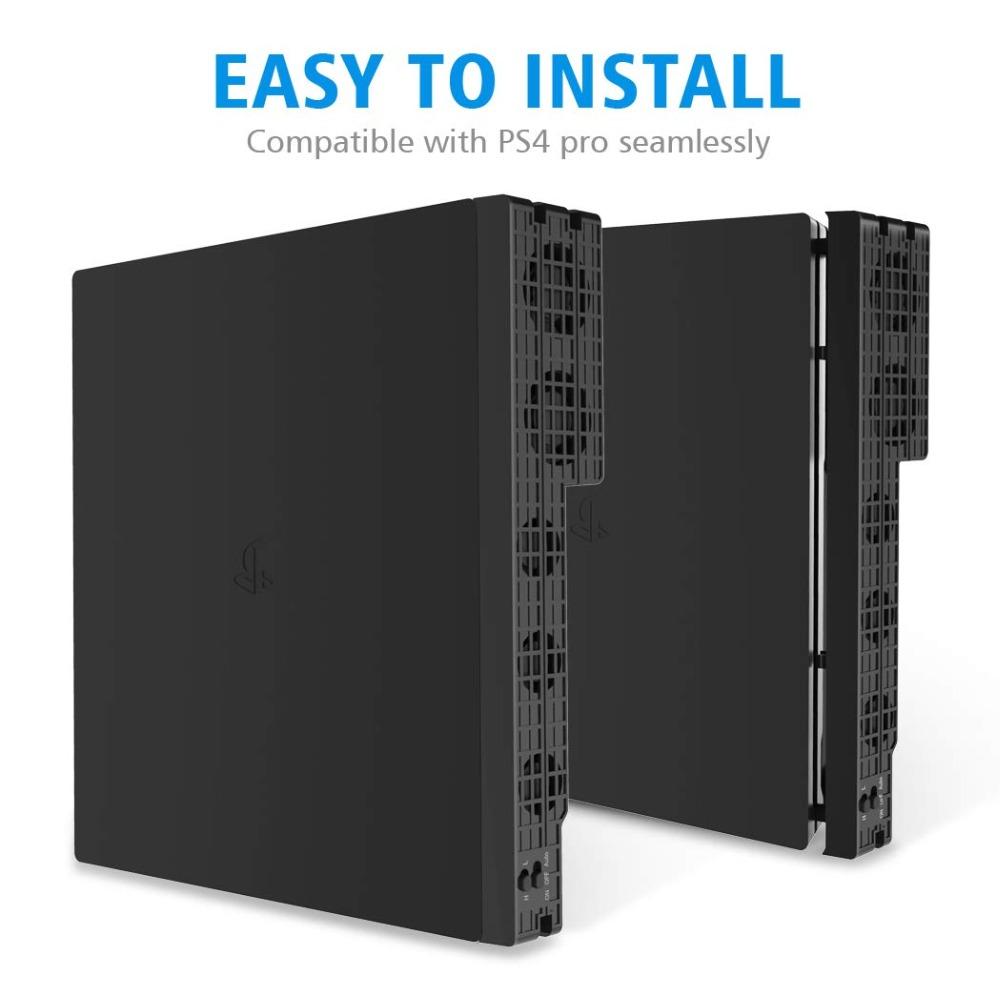 PS4 Pro Cooler, Play Station 4 Pro Cooling Fan USB External 5-Fans Super Turbo Temperature Cooling Fan for PS4 Pro Console