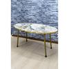 Nesting Table and Center Table Ellipse Gold Metal Leg Gold Efes Set