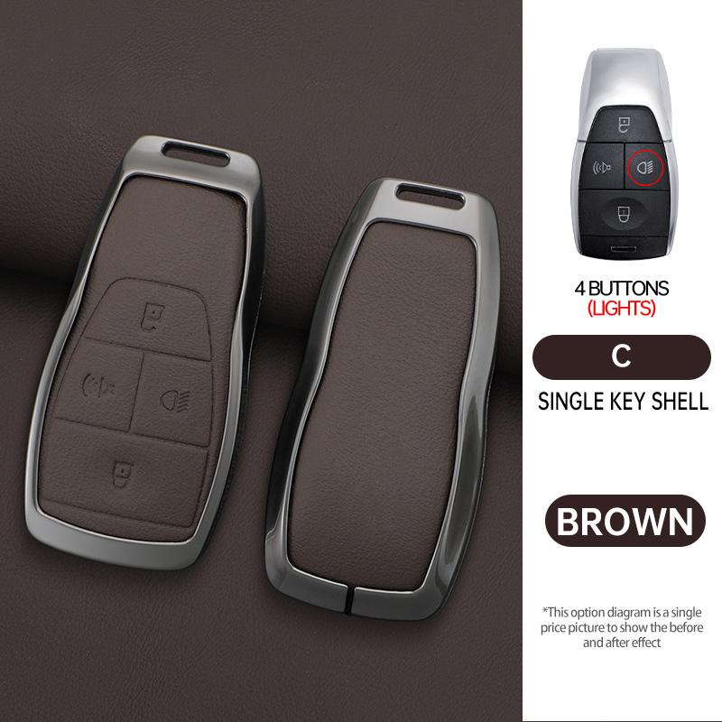 Suede Car Key Case Cover For Baic Beijing X7 Bj40 Senova D50 D70 X55 X65 Eu5 Eu7 Car Key Protector Keychain Accessories
