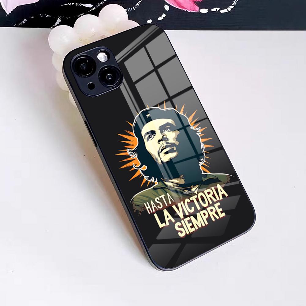 

C-Che Guevara Phone Case For IPhone 17 Pro Max 16 15 14 Pro Max 13 11 X Xs Xr 8 7Plus Glass Cover iPhone 15