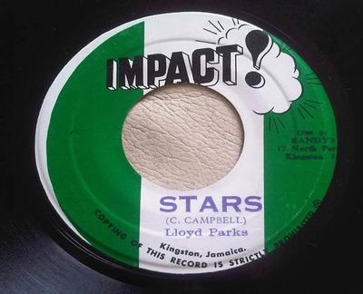 7inch Record LLOYD PARKS  DENNIS ALCAPONE  Stars  Stars Version NONE Impact 1972 Jamaica Reggae Ska  Dub Used