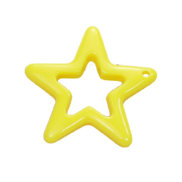 

10PCS Colorful Star Pendant DIY Necklace Bracelet Earrings Charm Ornament for Jewelry Making Findings Vanlentines Gift жёлтый
