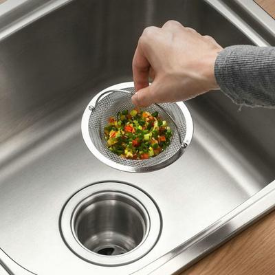 Sink Strainer with Handle Durable Reusable Stainless Steel Kitchen Sink Stopper Strainer Household Supplies