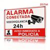 Spanish Surveillance Sign Metal Decor Vigilancia  Iron Wall Art for Garden Office Store Theft Deterrent Warning