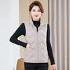 Winter new down cotton vest mother large size stand-up collar cotton vest middle old woman warm top vest