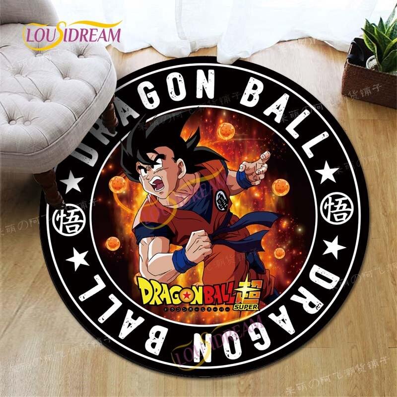 Kulatý kreslený japonský prvek domácí umění měkký protiskluzový koberec počítačová židle dětská herní podložka podlahová rohož dekorativní koberec