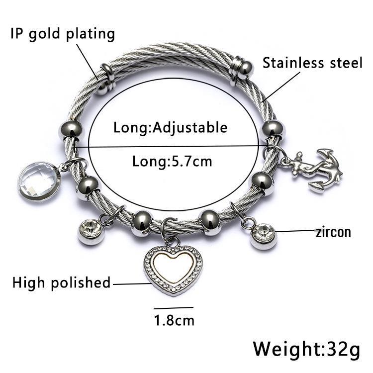 Edelstahl Elastisches Böses Auge Fatima Armband mit Türkischen Islamischen Motiven